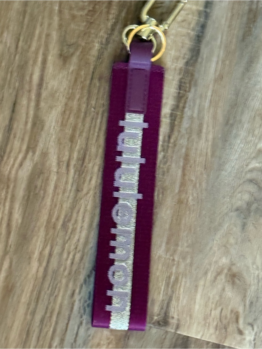 lululemon athletica Maroon and Gold Key/Card Holder Strap